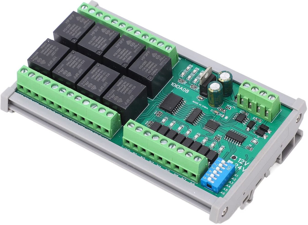 Allecto - Relaismodule - 8-kanaals relaiskaart - Microcontroller besturing - DC 12V - Relaisbesturingsmodule - Geschikt voor hobbyprojecten - Model...