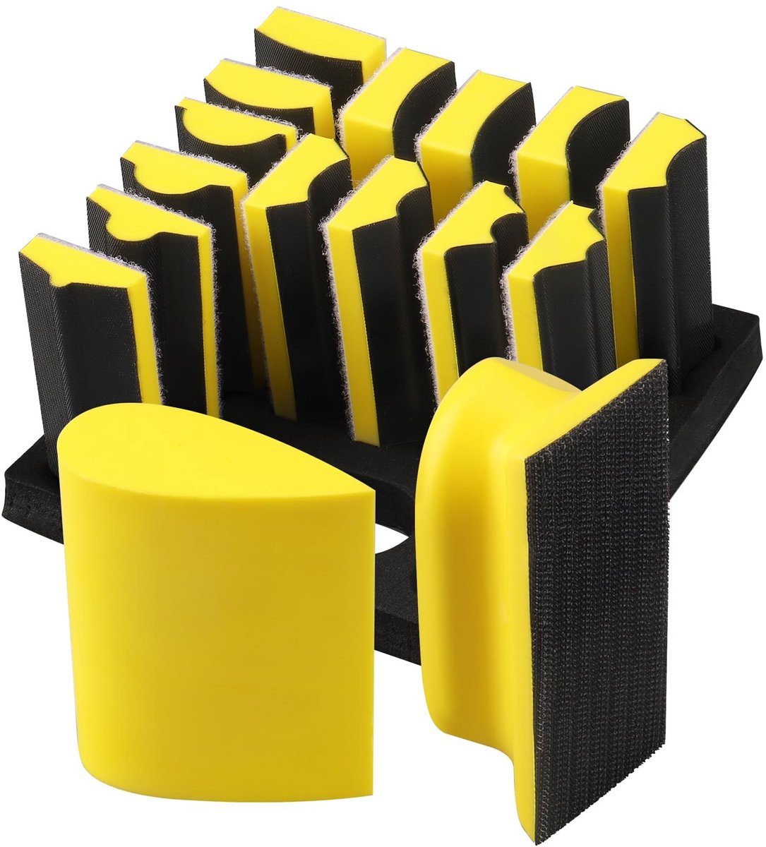 Solidchoice - Hand Schuurblok Set met 16 Stukken voor Houtbewerking