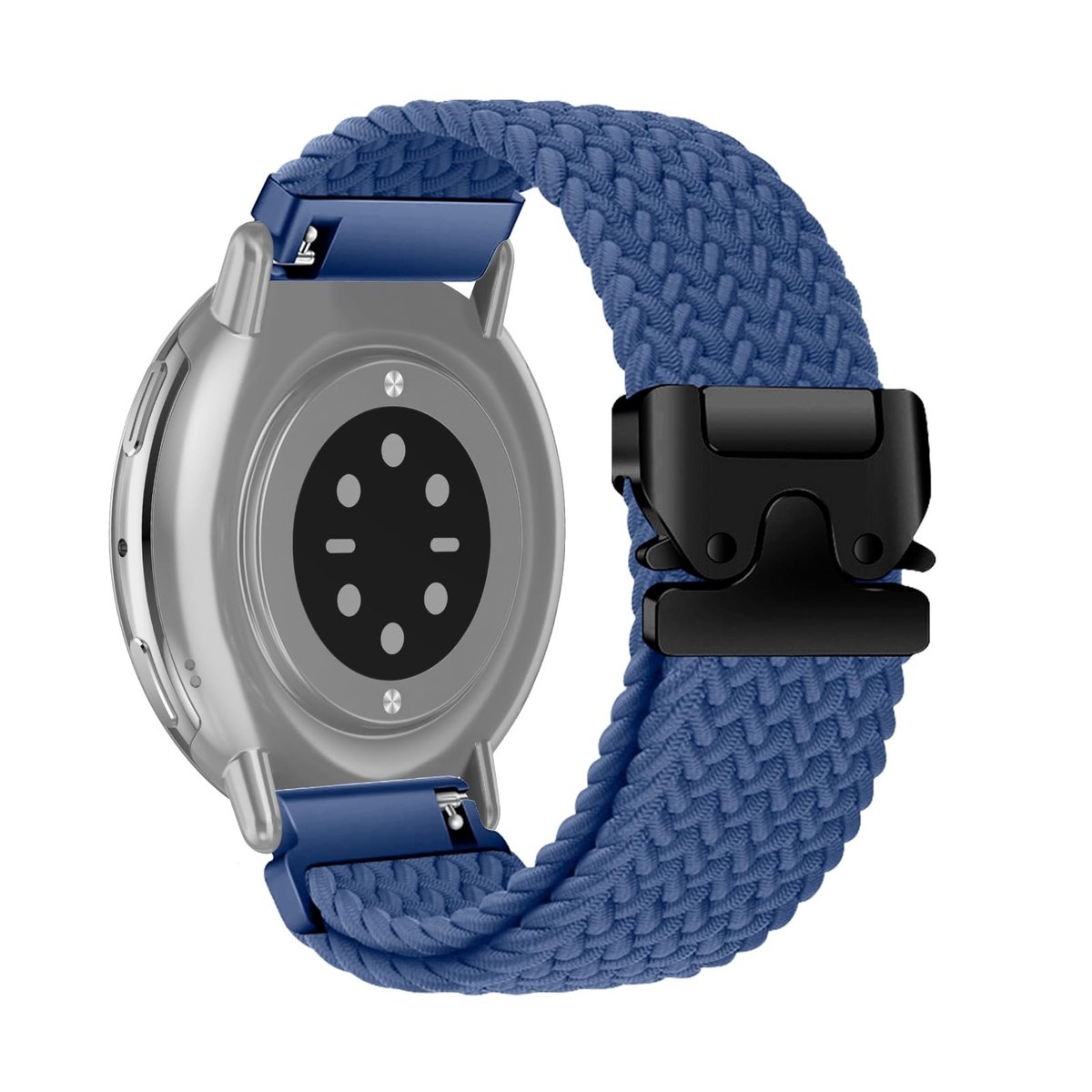 NTHProducts - Nylon Horlogeband - Ademend en Zacht - 20mm - Blauw - Geschikt voor Amazfit Active 2 - Luxe uitstraling
