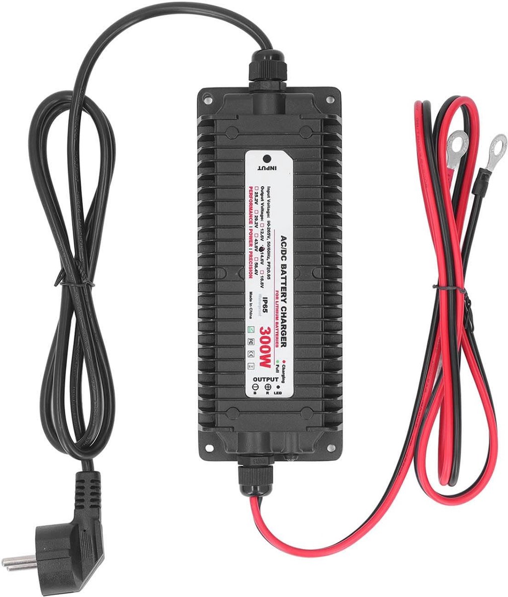 Smart Lithium Batterijlader 29.2V 10A - Waterdicht en Meerdere Beschermingsfuncties (EU Plug)