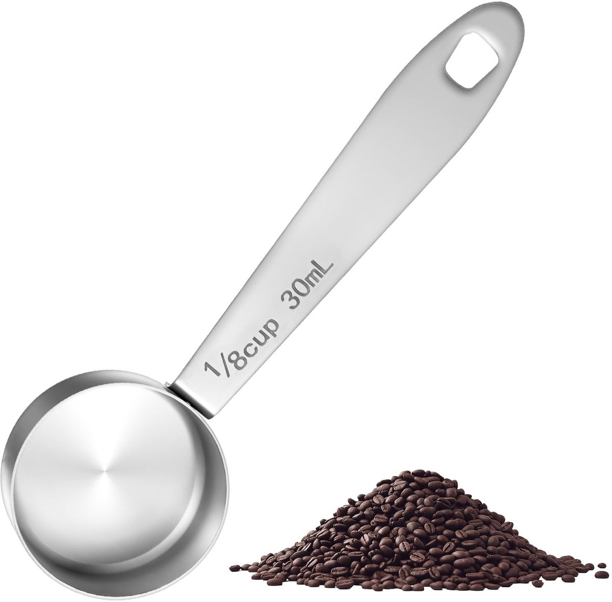 SPHProducts - Maatlepel - Perfecte dosering - Zilver - Koffielepel - Ideaal voor koffie, thee en specerijen