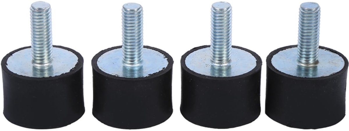 Allecto - Rubber Vibration Mount - Anti Vibration - Hoogwaardige Demping - 4x M8 M6 Rubber Mounts - Geluidsisolatie - Geschikt voor Compressor en P...