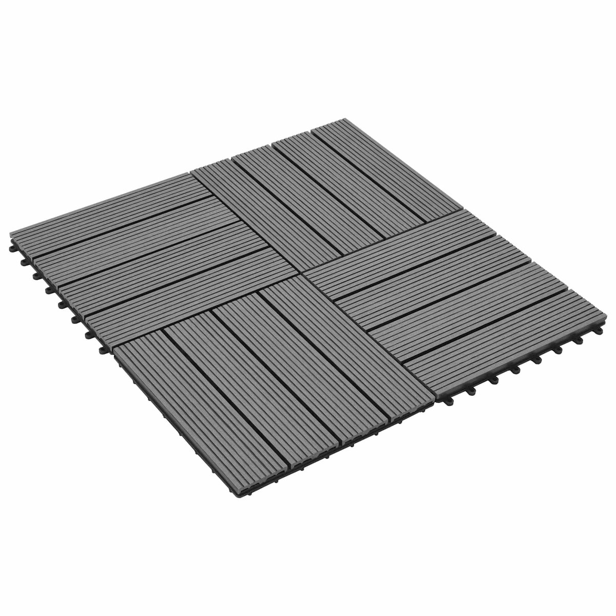 vidaXL - Terras - Tegel - 22 - pcs - Grijs - 30 - x - 30 - cm - WPC
