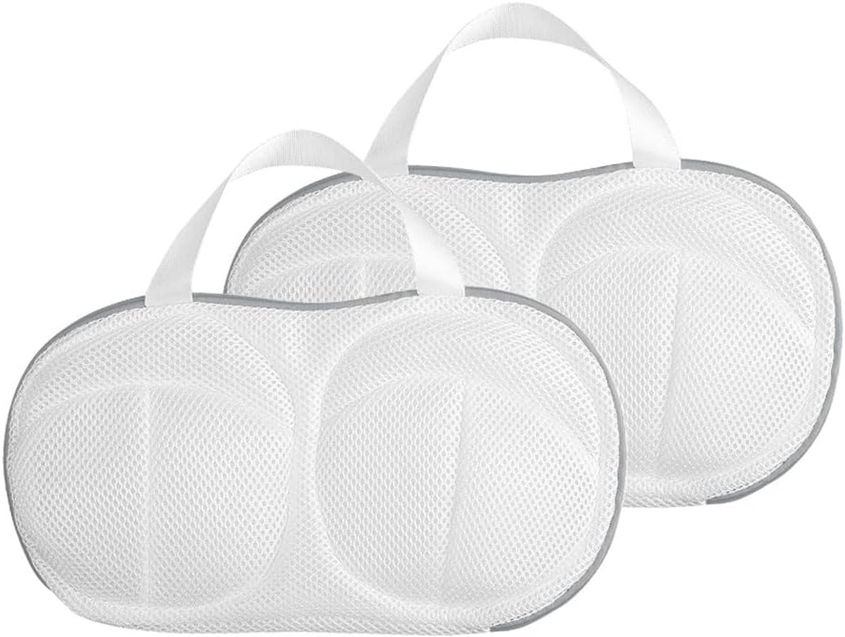 2 Pack Waszak voor Beha's - Netwaszak met Draaghandvat voor Wasmachine - Antideformatie voor Ondergoed, Broeken