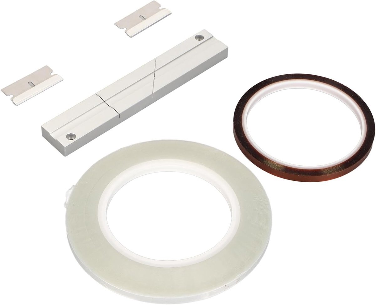Tape Splicing Set voor Reel-to-Reel Recorders - 1/4 Inch Splicing Tape en Blok Kit met Universele Anodisatie en Accessoires