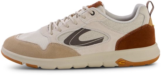 camel active Lichte sneakers van leer en textiel - Maat menswear-43 - Beige