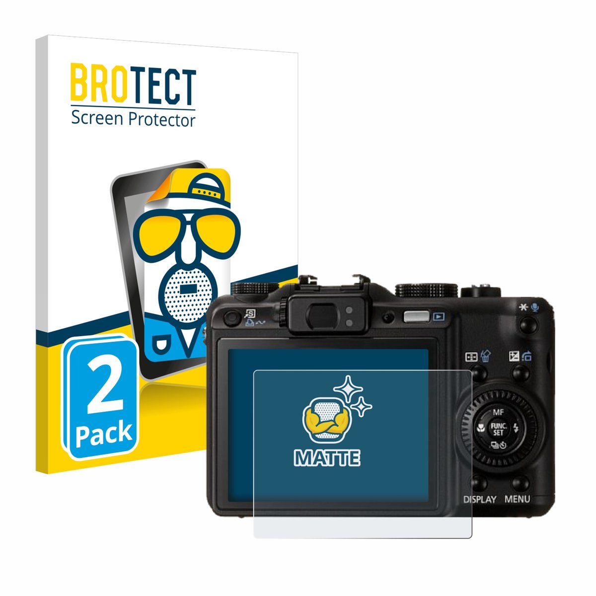 BROTECT - Screenprotector voor Canon PowerShot G9 - Folie Beschermfolie matte (2 Stuks)
