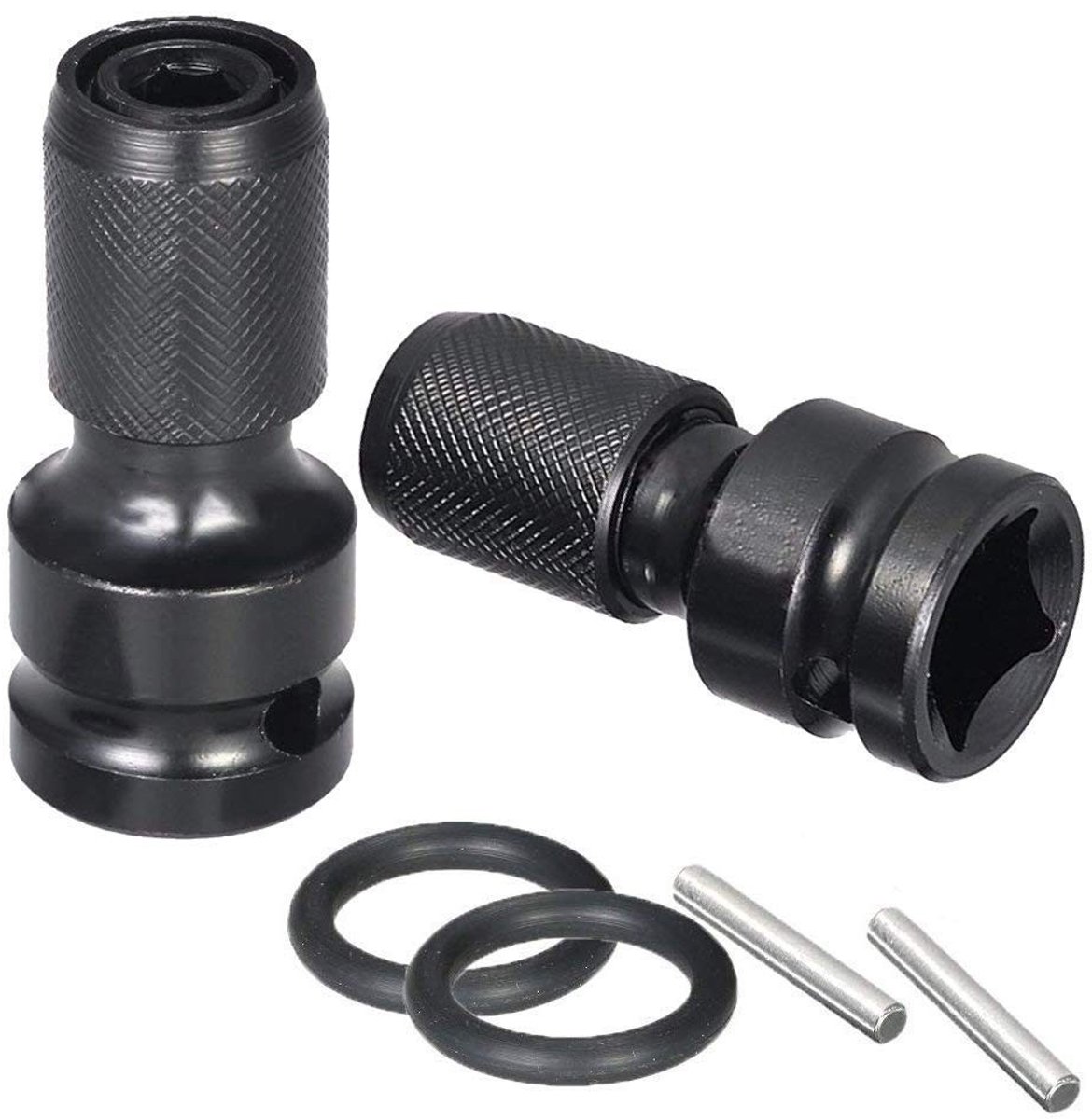 Vt products - 1/2 Inch Square Drive to 1/4 Inch Hex Female Socket Adapter - Set van 2 - Hoogwaardige kwaliteit - Schokbestendig - Ideaal voor boormach