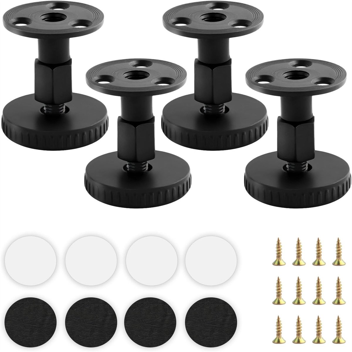 carmdering - Set van 4 - Verstelbare meubelpoten -Verstelbare Meubelpoten - 47-64cm - Zwart - Meubelpoot - Stelpoot - Stelpoten - Stel Poot - Meubelpootjes Verstelbaar – Meubel Kast Tafel Bed Boxspring Potenset – Poot – Poten – Bedpoten - Bedden
