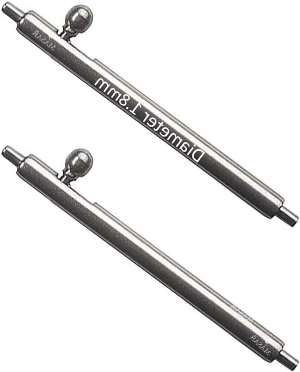 Horlogeband Pinnen - Veerringen Horloge - Horlogeband Vervangen - Roestvrij Staal 316L - 12-24mm - Zilver