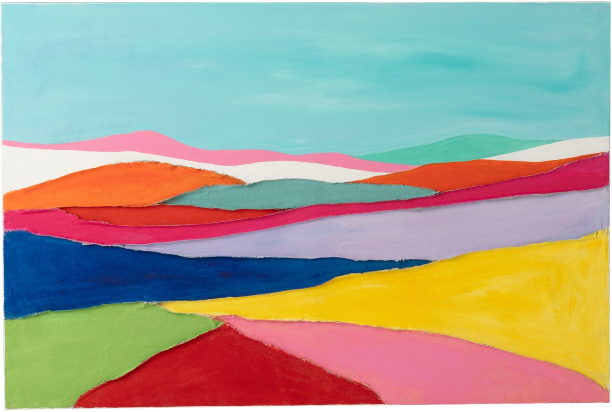 J-Line schilderij Waves - acryl - mix