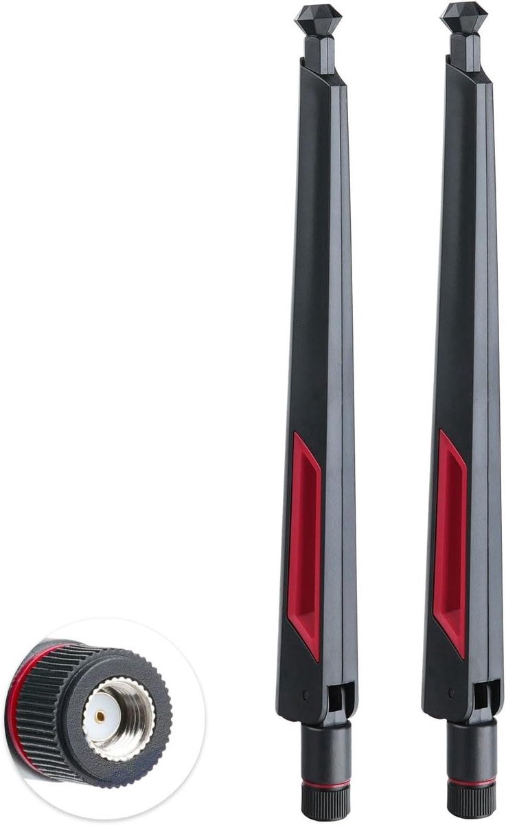 WLAN Antenne - Wifi Antenne - Signaal Verbeteren - Dual Band 2.4/5GHz - 8dBi - Rood