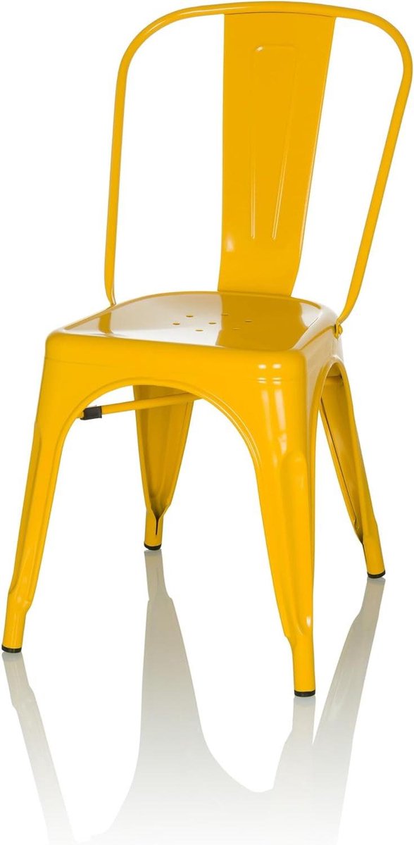 Bistrostoel - Stoel Barkruk - Thuisgebruik - Stapelbaar - 84 cm - Geel