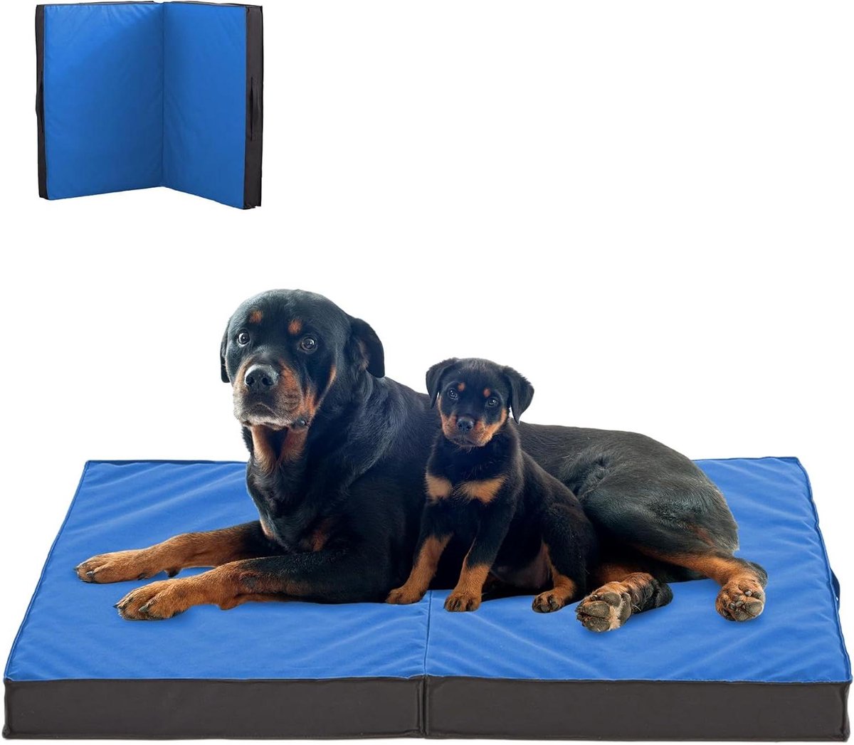 Hondenbed Buiten - Draagbaar Huisdierbed - Ontspannen Buiten - Waterdicht Orthopedisch Schuim - 104 cm - Marineblauw