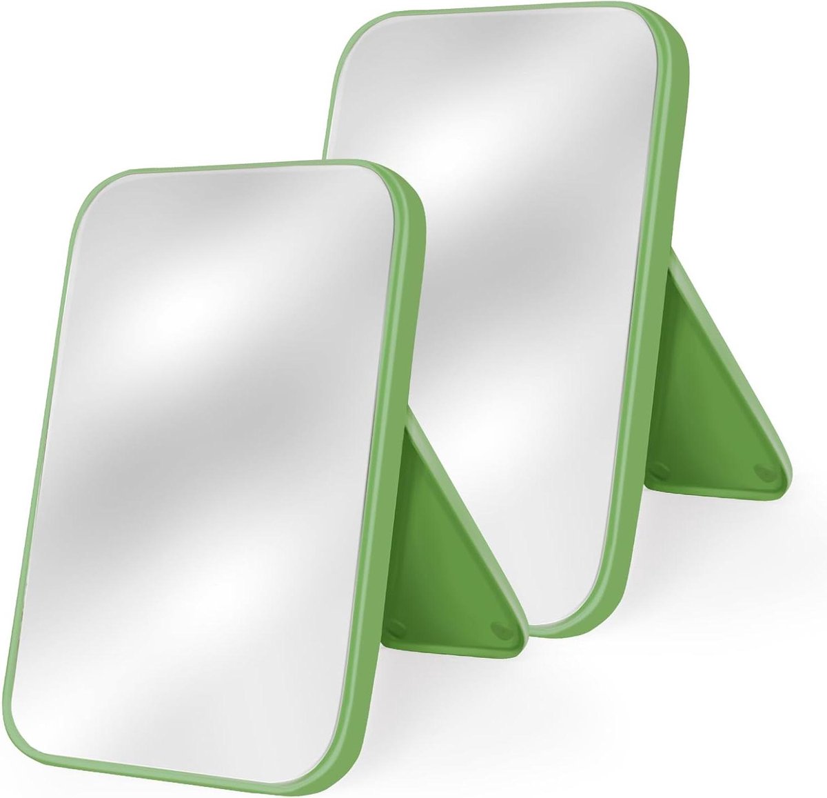 Make-up Spiegel - Reis Spiegel - Dagelijkse Verzorging - Enkelzijdig HD Glas - 2 stuks - Groen