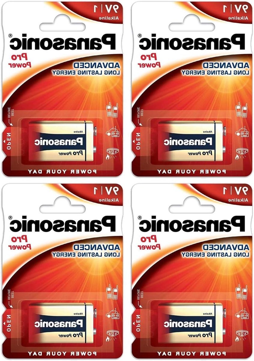 9V Batterijen - Alkaline Batterijen - Apparaten met hoog verbruik - Lekvrije batterijen - 4 stuks - Goud
