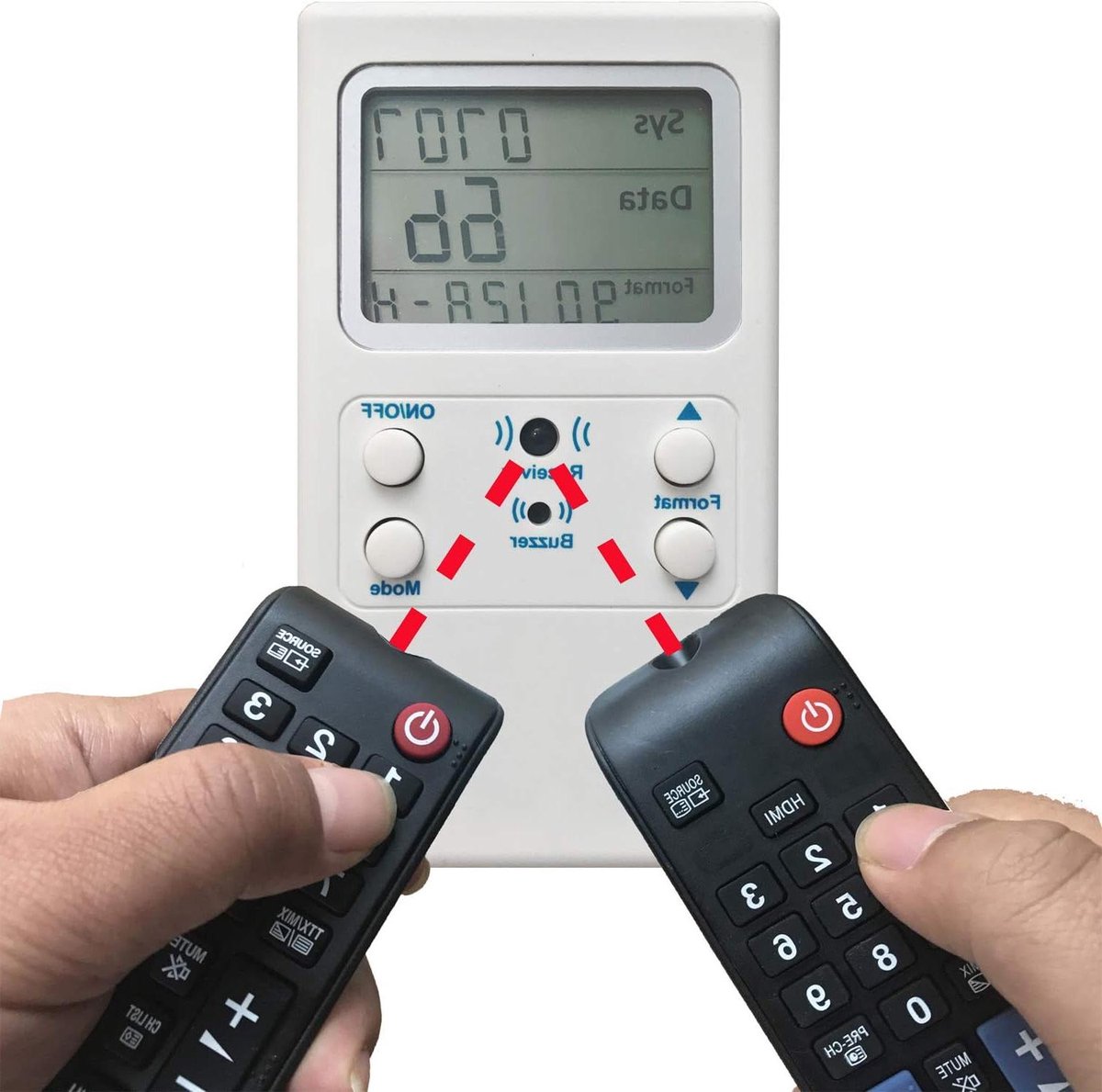 Afstandsbediening Tester - IR Decoder - Afstandsbedieningen Testen - Universele Compatibiliteit - 10 cm - Zilver