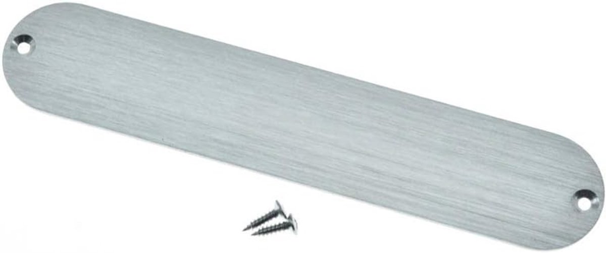32mm Brede Lege Controleplaat zonder Gaten van Geanodiseerd Aluminium voor Telecaster Gitaren - Silver, Duurzaam en Lichtgewicht