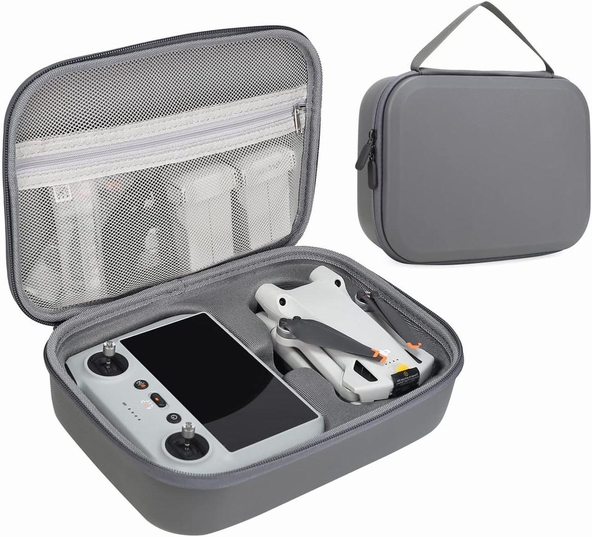 Drone Opbergtas - Reis Koffer - Drone Transport - Hard Shell - 26.5x19.5x8cm - Grijs