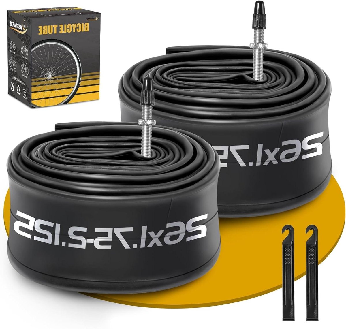 Fiets binnenbanden - Binnenbanden set - Fietsreparatie - Butyl rubber - 26 x 175-2125 inch - Zwart