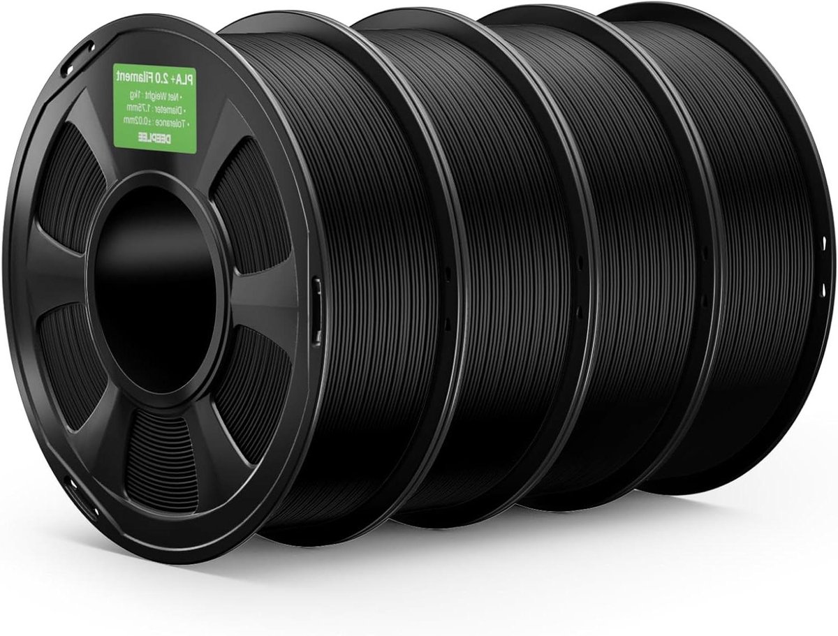 PLA+ Filament - 3D Printer Draad - 3D Modellen Printen - Verbeterde Stabiliteit - 175 mm - Zwart