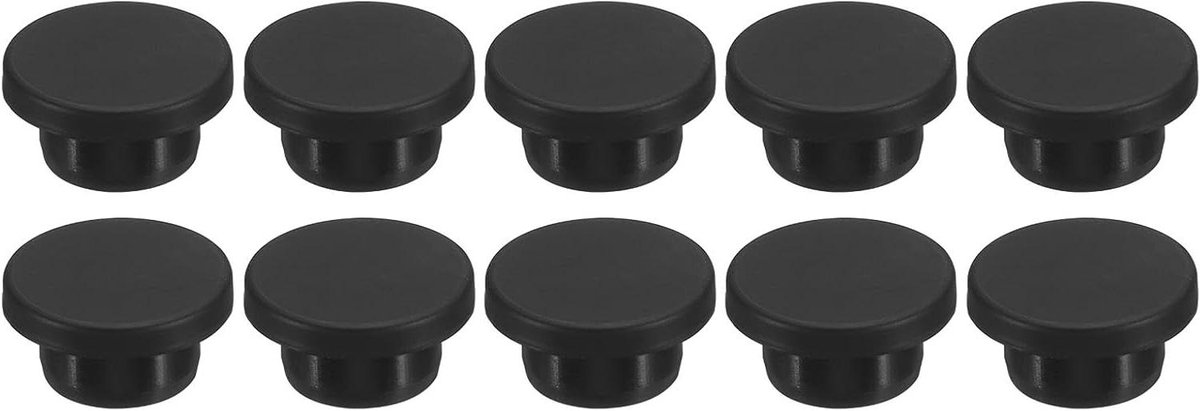 Siliconen Rubberen Gatstop - Flexibele Stopper - Gaten Afdichten - T-Vorm Ontwerp - 20 mm diameter - Zwart