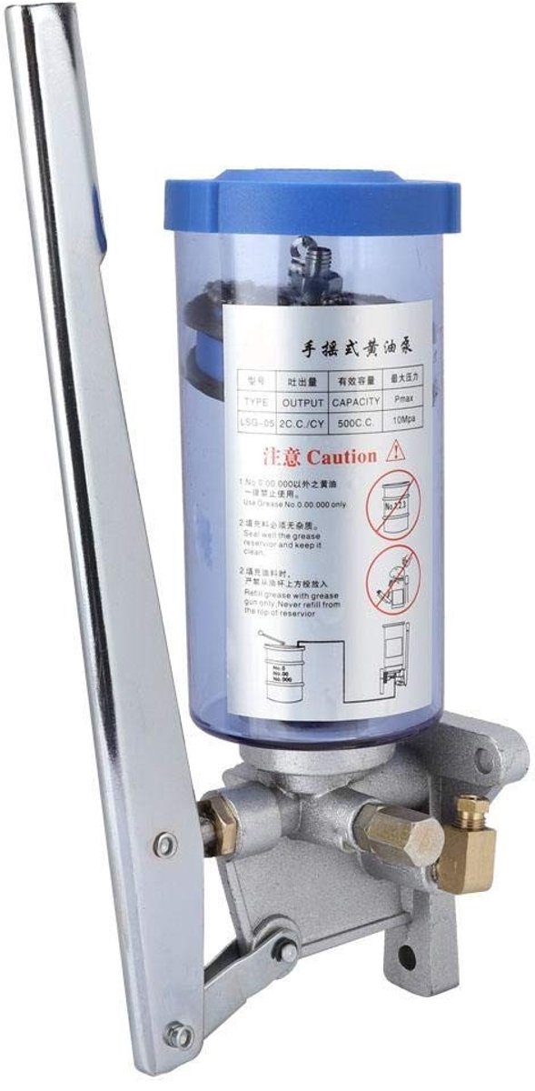 Vt products - Handmatige Oliepomp - Lubricatiepomp - Compact en draagbaar - 500 CC - Vetpomp - Handig voor mechanische toepassingen - 6 mm uitlaat