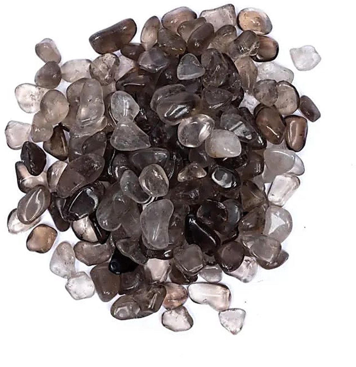 Rookkwarts trommelstenen A kwaliteit - ±800g; ±0,5-2,5 cm - ±800g; ±0.5-2.5cm