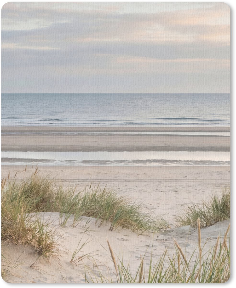 Muismat 12x16 cm - Mousepad Zandstrand - Bewolkt - Duinen - Muismatten