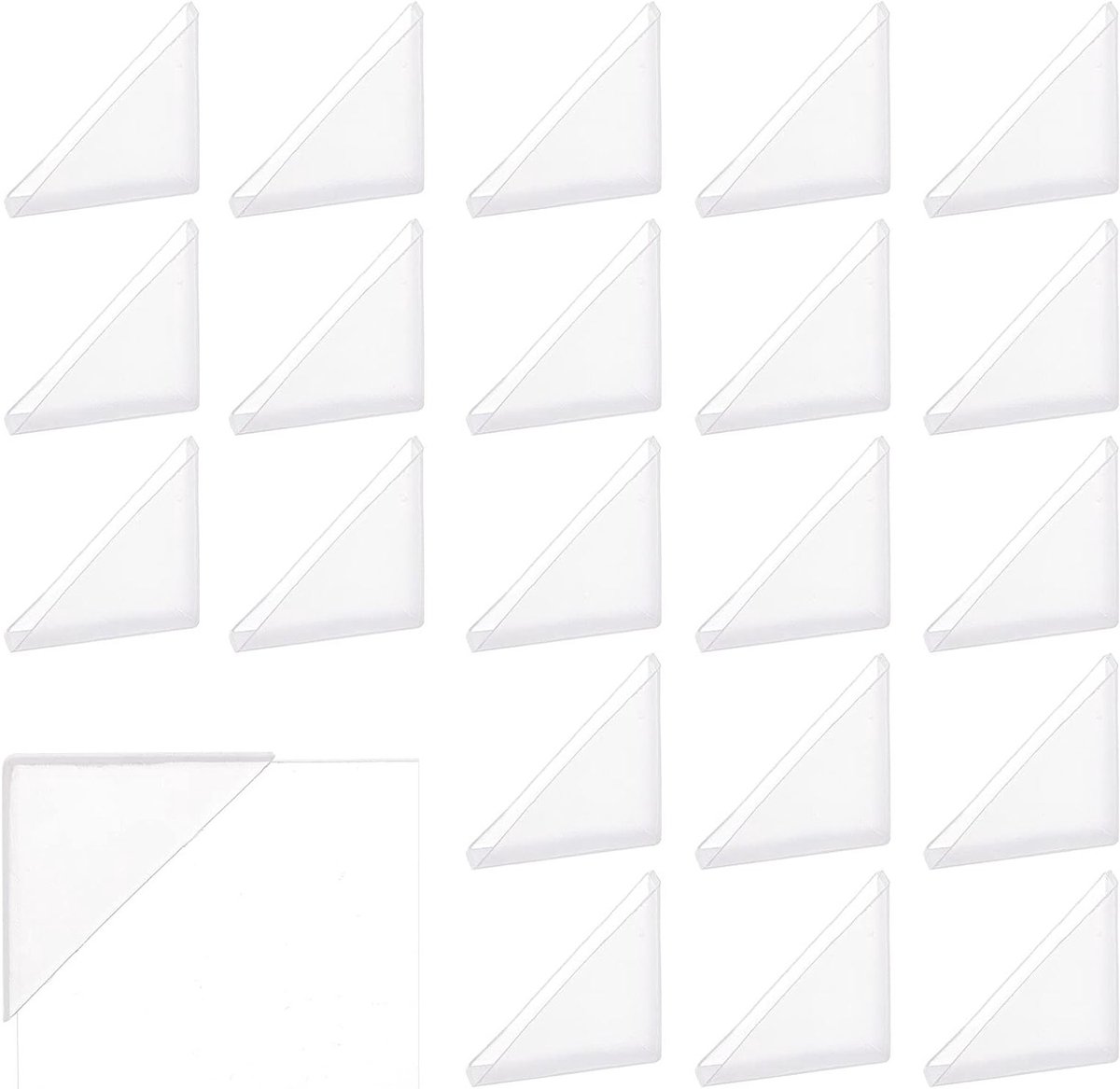 50 Stuks Heldere Foto Hoekjes voor Fotoalbums, Scrapbooks en Certificaten - Plastic Hoekbeschermers voor DIY Projecten en Foto's
