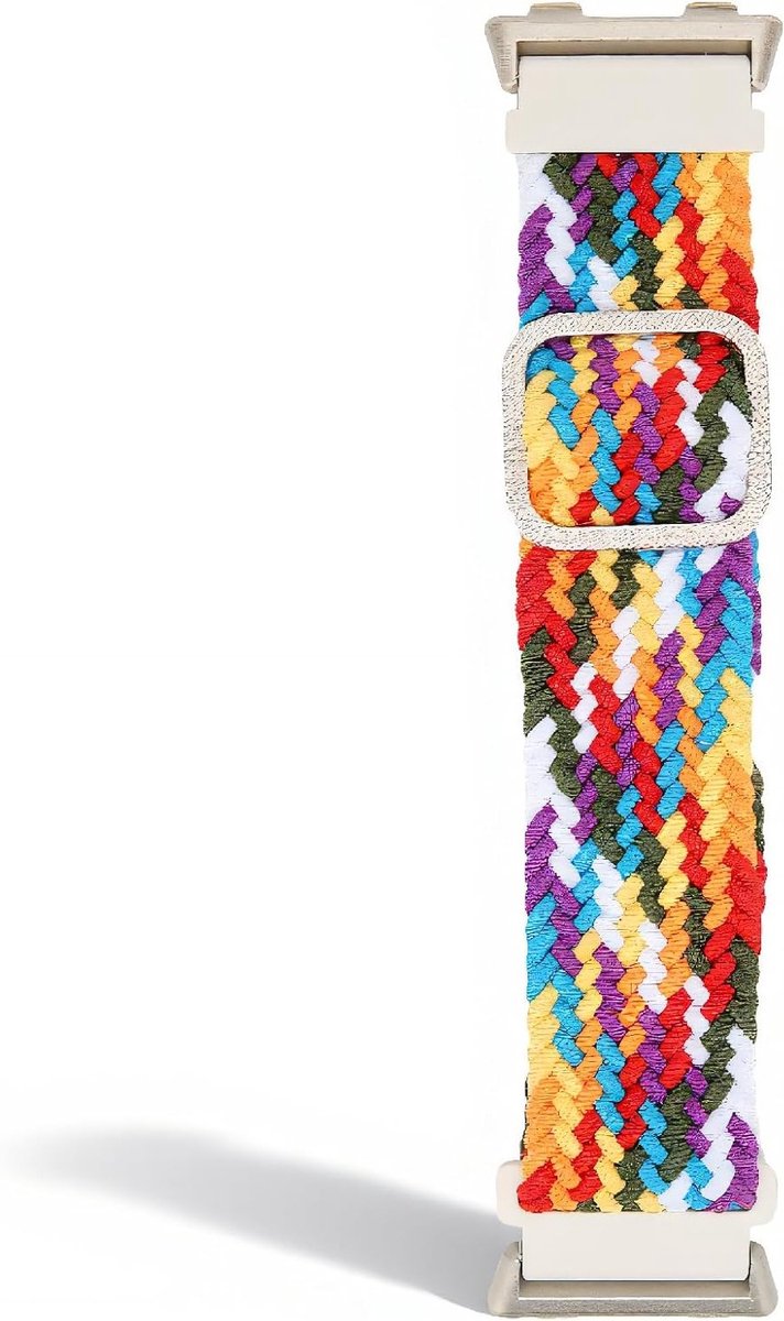 Verstelbare Flanellen Horlogeband voor 46mm Smartwatch - Comfortabele en Duurzame Band met Regenboogdesign