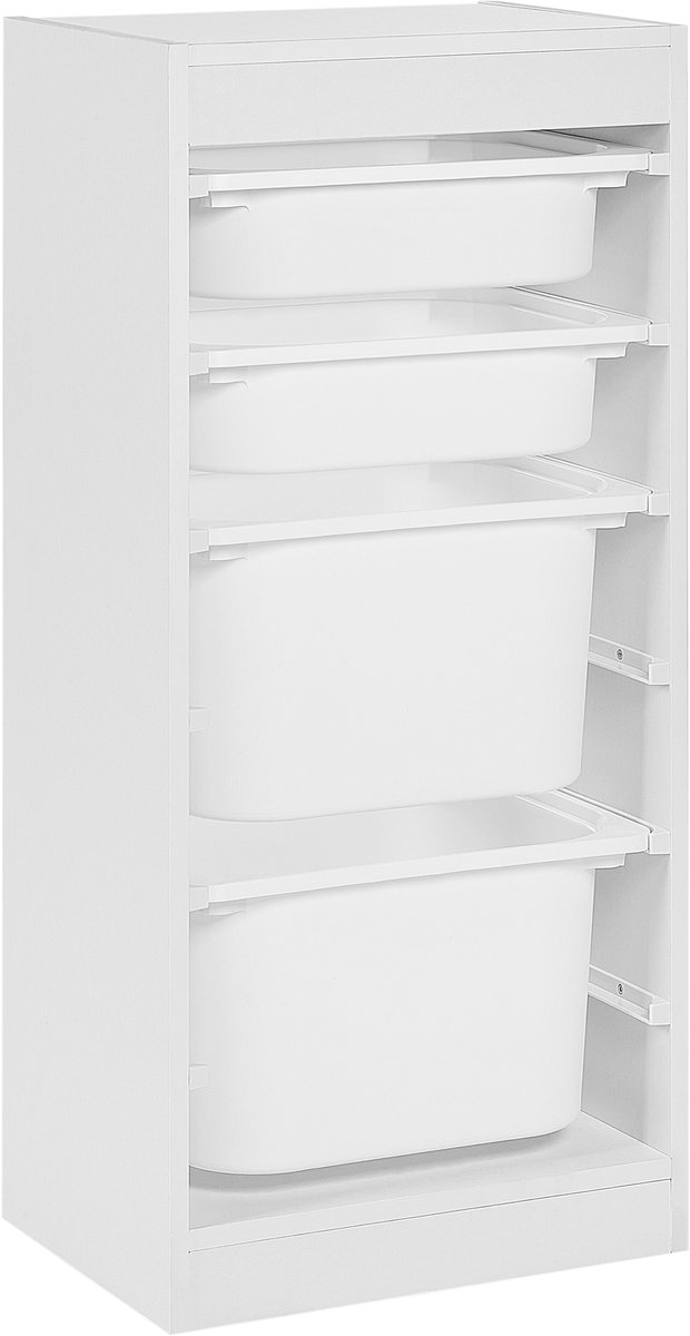 TOBIN - Kast met 4 lades - Wit - Vezelplaat
