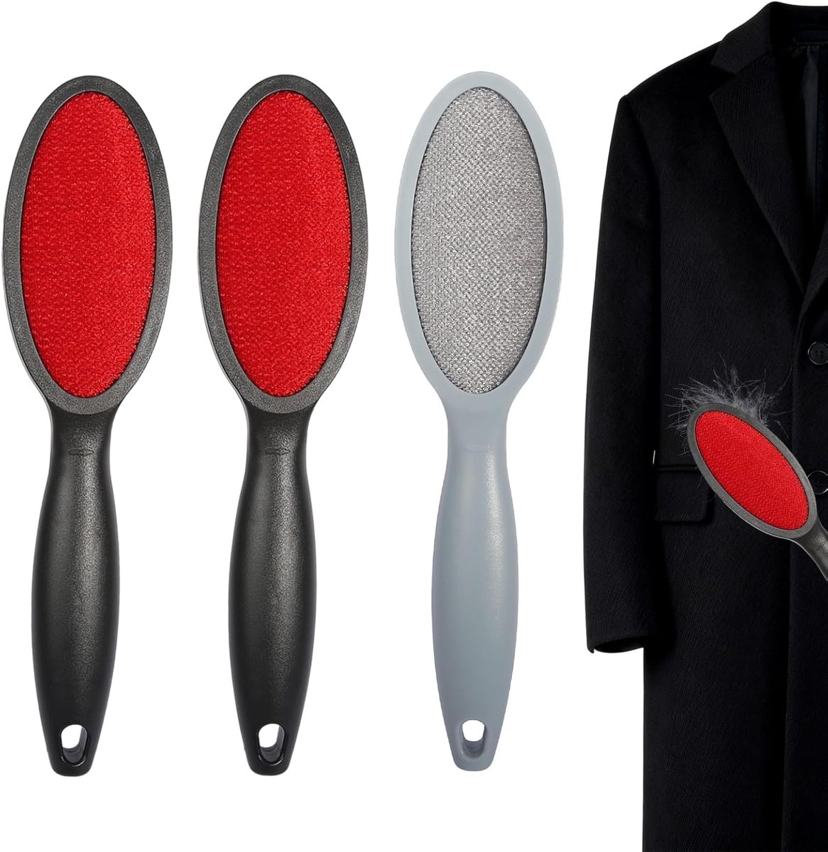 3 stuks pluisborstels, dubbelzijdige pluisverwijderaarborstel, herbruikbare pluisborstel, reispluisborstel, veloursborstel voor kleding, banken, autostoelhoezen