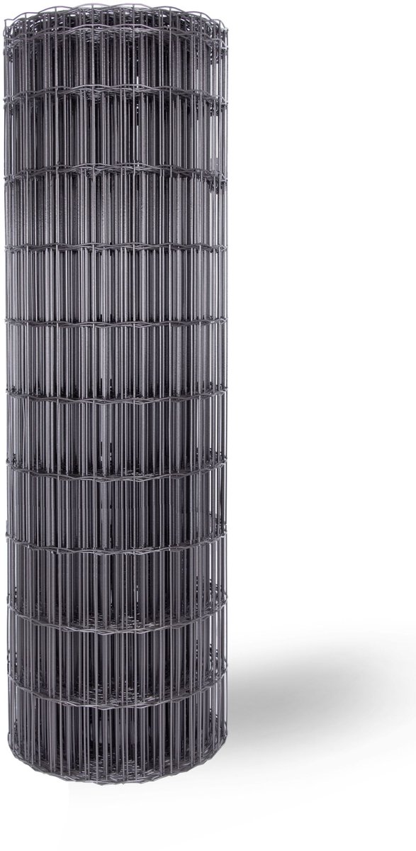 Alberts 605025 draadpaneel Fix-Clip Pro® | verschillende lengtes en hoogtes - naar keuze in verschillende kleuren | antracieten kunststof coating RAL 7016 | hoogte 81 cm | lengte 10 m