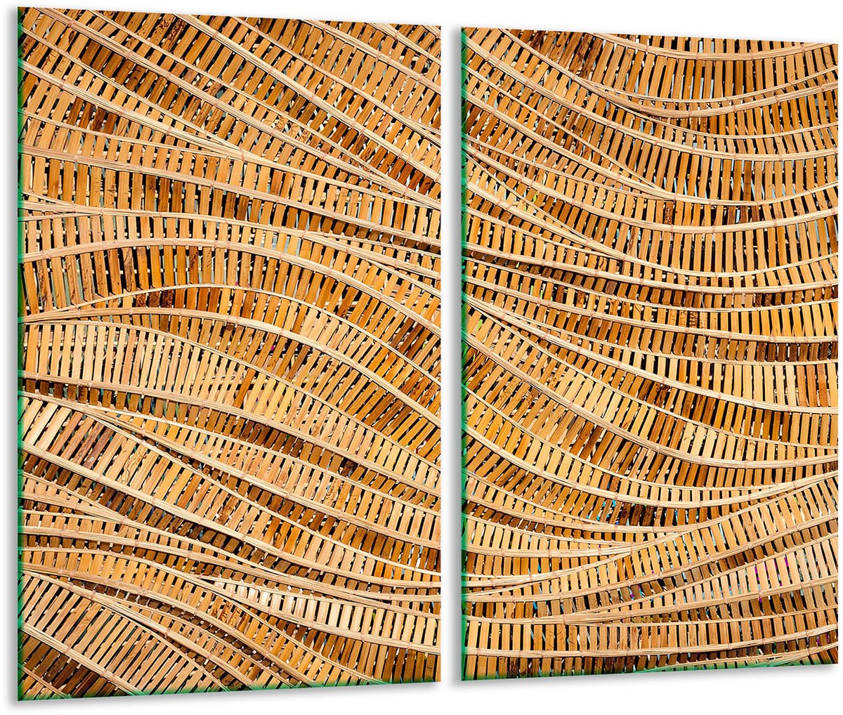 TMK ArtDeko - Snijplank - Glas - 2x 30x52cm - Veelkleurig