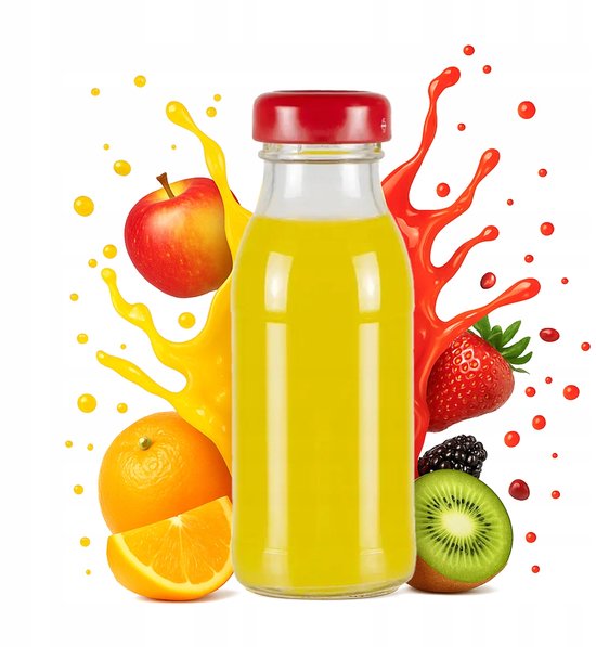 Bimberek Juice Serie - Glazen Flessen - 125ml - Schroefdop - Set van 10 — afbeelding 2