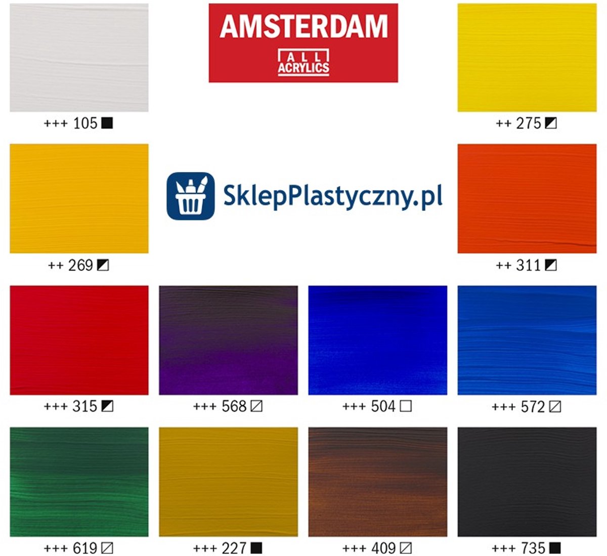Amsterdam Standard Series acrylverf algemene selectie set | 12 × 20 ml — afbeelding 10