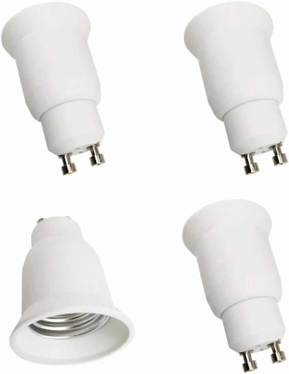4-Delige GU10 naar E27 Lampvoet Adapter voor LED Lampen - Veelzijdige Verlichting Oplossing