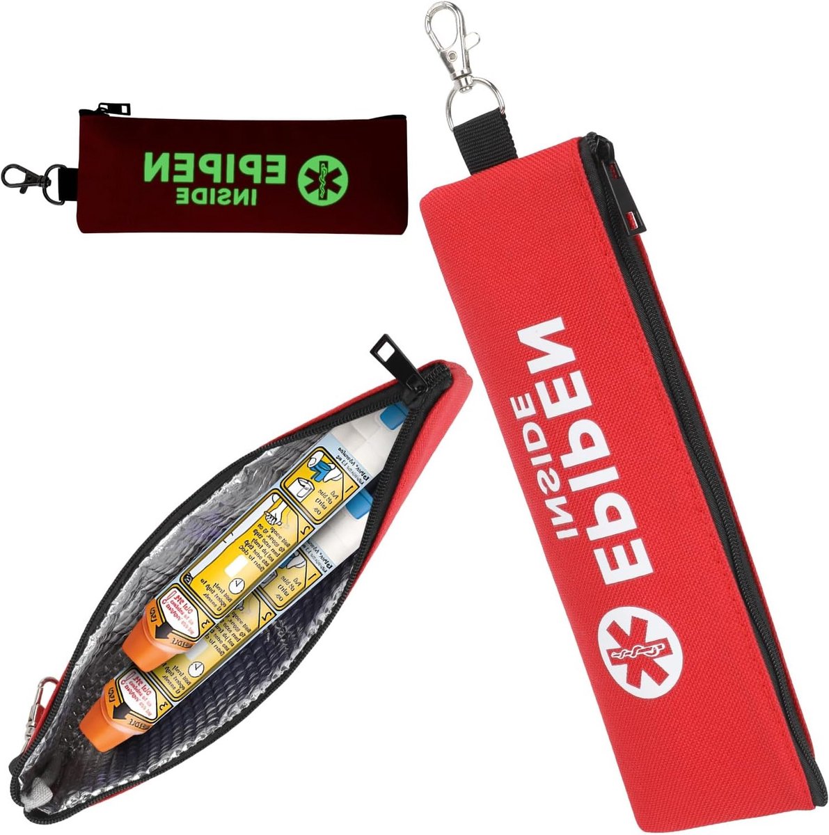 Thermo-etui voor EpiPen en insuline, handige tas voor allergiemedicijnen en diabetes, reisoplossing voor 2 EpiPens