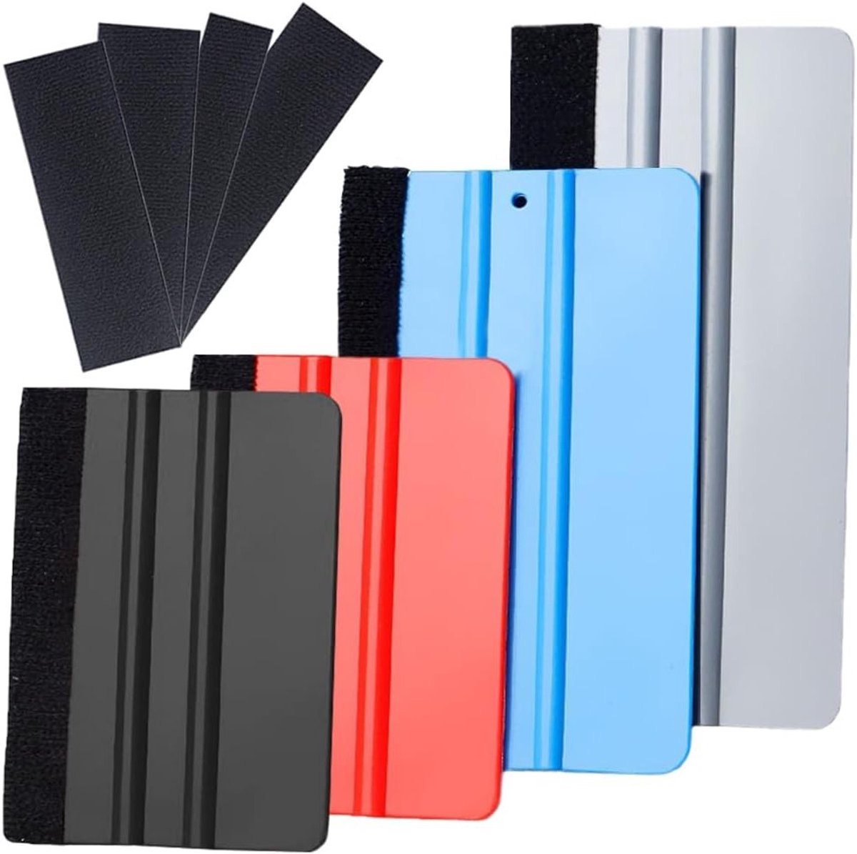 SnelShoppen - 8pcs Car Vinyl Wrap Tool Kit - Complete Smoothing Set met Scrapers, Felt Edge Squeegee en Window Tint Applicator voor Auto, Wallpaper en