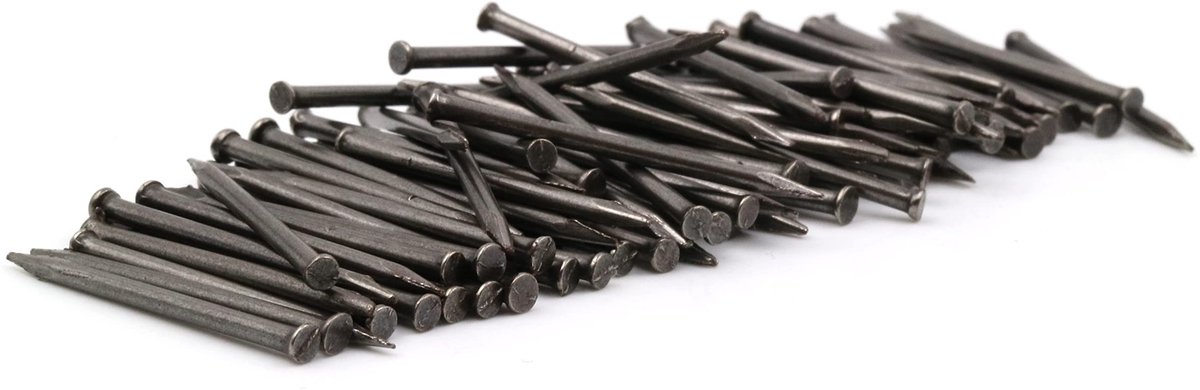 Store_9 - Stalen pennen - 100x platte kop - 1,5x15 mm - Blank - Verzonken punt - Perfect voor diverse klussen - Kleur zwart