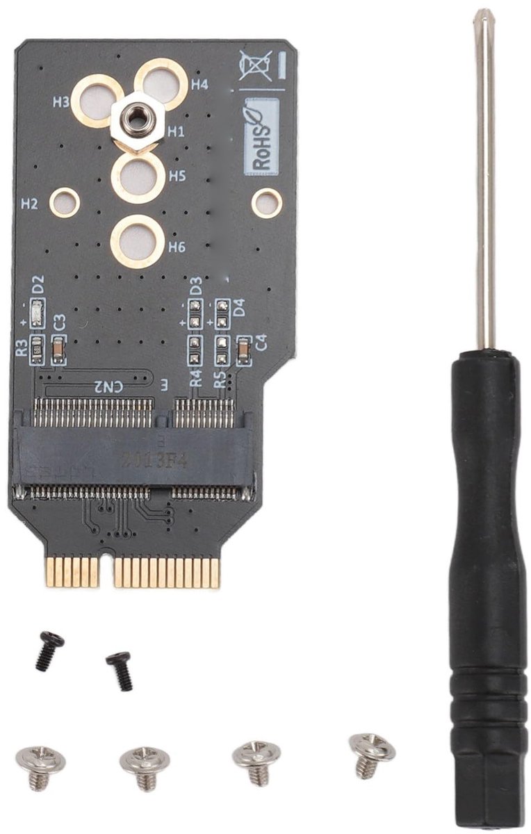 aladdien - M.2 E-sleuteladapter - WIFI6-module - 12+6-pins Interfacekaart - Compact - AX200 AX201 AX210 - Geschikt voor BCM94360CS2 BCM943224PCIEBT2