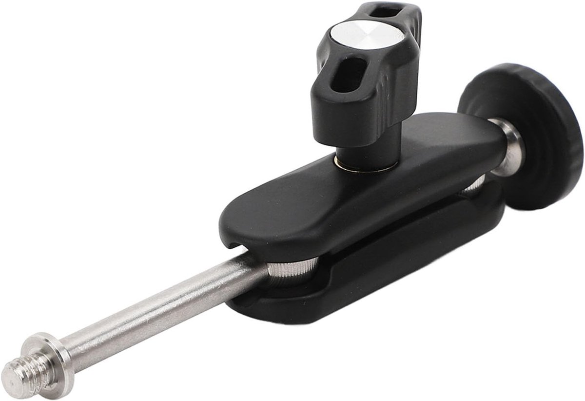 Verstelbare Articulerende Arm met Dubbele Balhoofd en 1/4in Schroefgat voor Camera's en Monitoren - 360 Graden Rotatie en Antislip Rubber Kussen