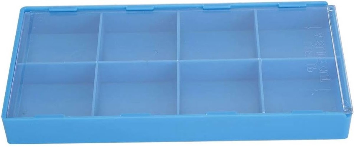 Plastic Opbergdoos voor Horloge Onderdelen, 8 Vakken Organizer voor Klokreparatie, Gereedschap en Accessoires Opslagtray