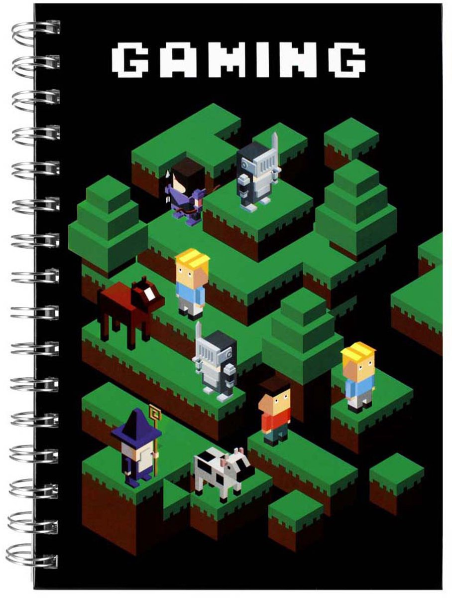 Lobbes notitieboek gaming A5 met pixel opdruk - kleurrijk speelgoed.