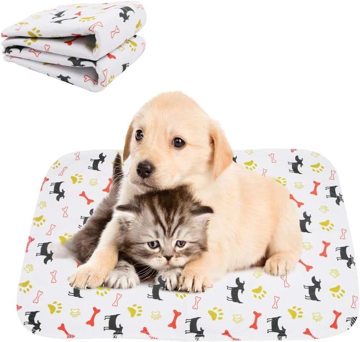 Puppy Training Pads - Wasbare en Herbruikbare Absorberende Hondenmatten voor Zindelijkheidstraining, Sneldrogend en Waterdicht, Kleur: Wit