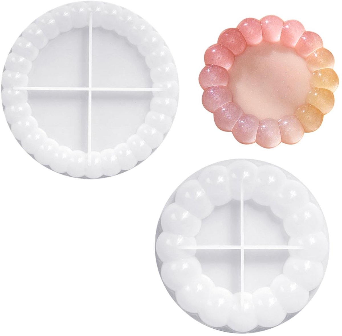 aladdien - Silicone Onderzetters Mallen - Schattige DIY Coaster Moulds - Wit - Creatieve Mallen voor Onderzetters - Perfect voor thuis - Ideaal voor..
