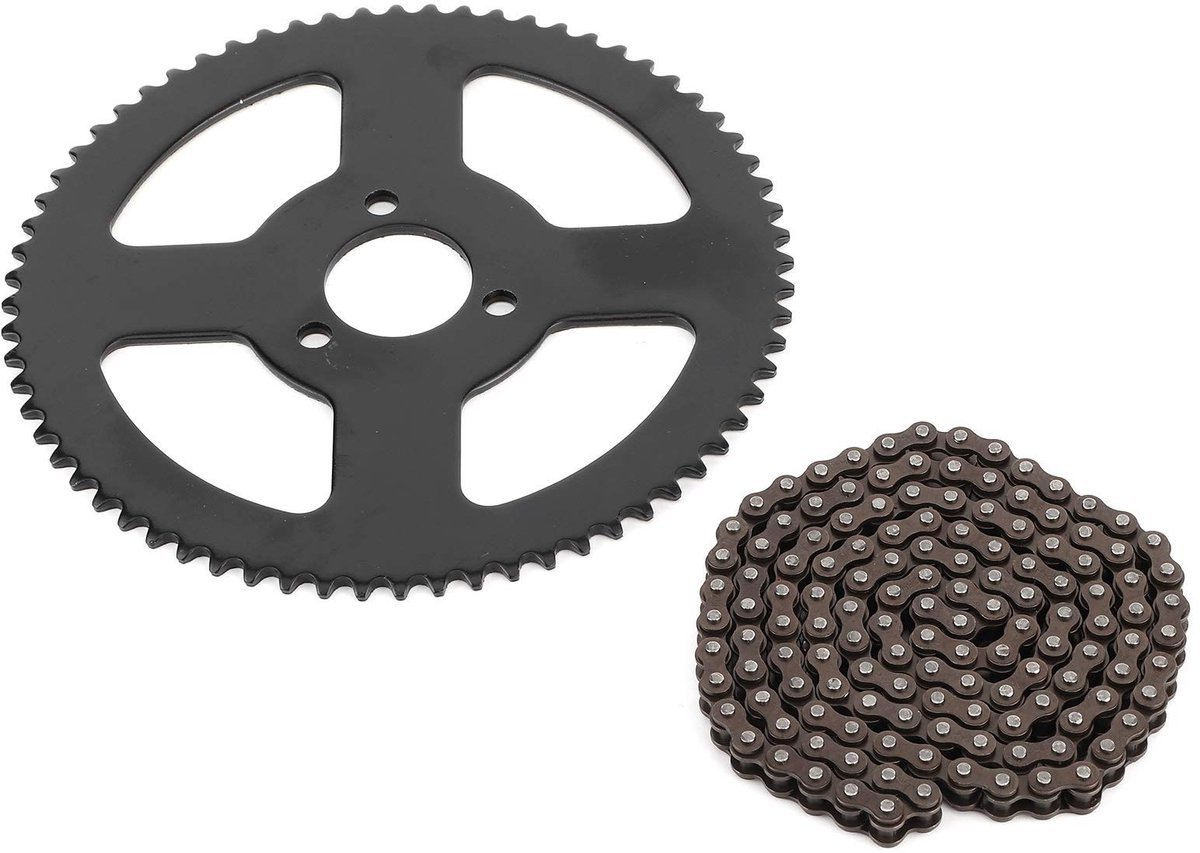 Allecto - 25H Ketting Achter Tandwiel - Duurzaam en Robuust - 144 Schakels - Eenvoudige Installatie - Geschikt voor Mini Elektrische Motorfiets en ...
