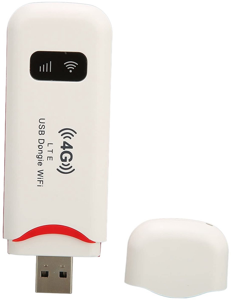 Allecto - Mobiele hotspot - Draagbare 4G wifi-stick - Ondersteunt 10 gebruikers - Wit - USB hotspot-apparaat - Ideaal voor reizen - Compact model