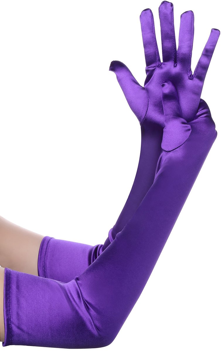 Allecto - Satijnen Opera Handschoenen - 1920s Stijl - Elegant voor Feestjes - Elbow tot Wrist Lengte 52 cm - Ideaal voor Avondkleding - Zijdeachtig...